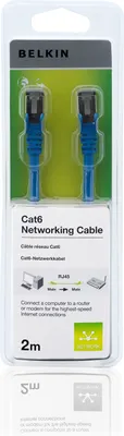 Produktbild von BELKIN CAT6 SNG-SHD Patchkabel, RJ45M, 2m, blau