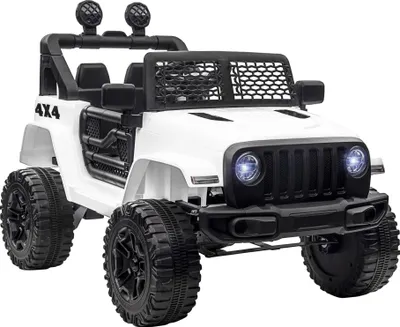 Image de Voiture électrique pour enfants, télécommande, deux moteurs, BLANC