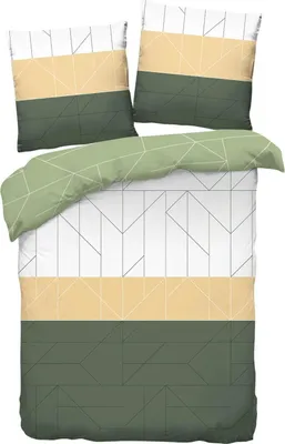 Produktbild von Traumschlaf Mako-Satin Bettwäsche Locarno grün 200x200 cm + 2x 80x80 cm