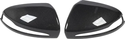Immagine prodotto di 1 coppia tappo specchietto retrovisore sinistro lato destro copertura ala sostituzione per Benz Classe C W205 2014 a 2021 LHD stile fibra di carbonio