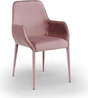 Obrázek produktu pro Elegantní růžová židle s područkami Designové jídelní čalouněné židle