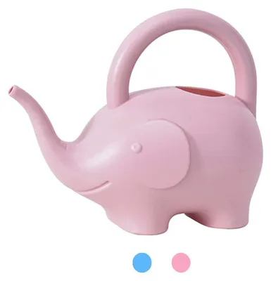 1,5 L Kunststoff-Gießkanne Elefantenform Rosa für Innen & Außen