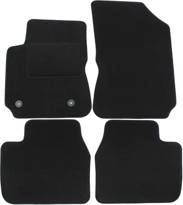 Image de Tapis De Sol Noir Velours Pour Citroen C4 Cactus 2013-2021 4pcs, Ajustement précis, Base Antidérapante, Renforcée dans la Zone de la Pédale