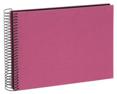 Zdjęcie produktu dla Goldbuch Bella Vista, Fuksja, 40 ark., Bindowanie spiralne, Poliuretan, Papier, Czarny, 240 mm
