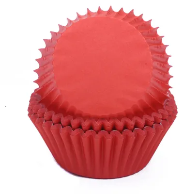 Papier-Backförmchen, Ø 5/3 cm, rot, 75 Stück