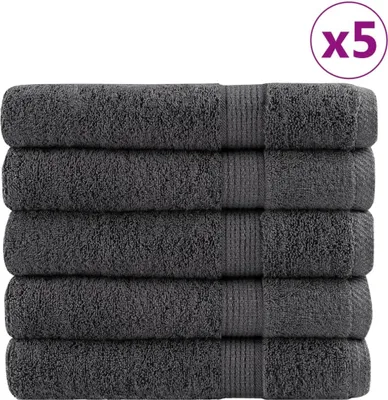 Produktbild von Premium Saunatücher SOLUND 50 Stk. Anthrazit 80x200 cm 600 g/m²