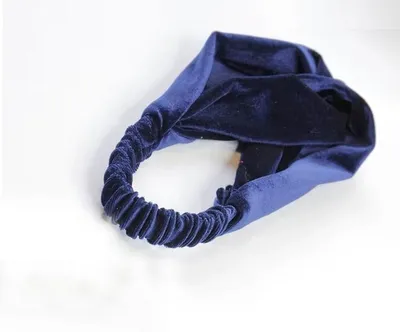 Productafbeelding van Go Go Gadget – Fluwelen haarband – Feest – Hoepel – Elastisch – Donkerblauw