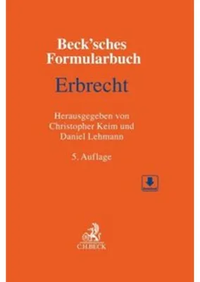 Produktbild von Beck'sches Formularbuch Erbrecht