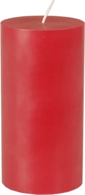 Produktbild von PAPSTAR Stumpenkerze rot, Ø 70 mm, 150 mm, 100% Stearin, durchgefärbt | Banderole (1 Stück)