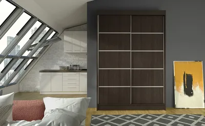 Obrázek produktu pro Moderní šatní skříň LINH 4 - šířka 120 cm, čoko
