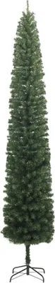 Image de Arbre de Noël élancé avec pied, 270 cm, en PVC. (Marque : Maison Exclusive)