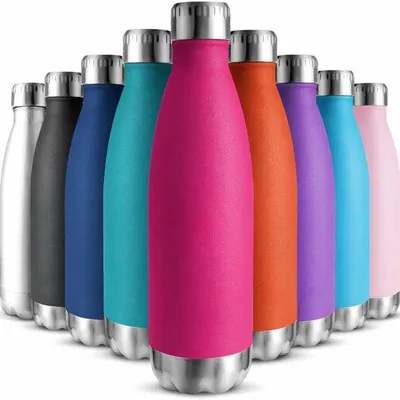 Productafbeelding van Famanu thermosfles, 500 ml - dubbelwandig, BPA-vrij, voor kinderen