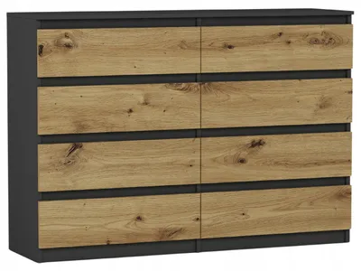 Obrázek produktu pro Framire Moderní komoda R-140-S8 antracyt mix artisan