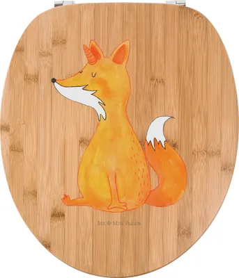 Produktbild von Mr. & Mrs. Panda WC Sitz Einhorn Fuchs - Transparent - Geschenk, Einhörner, WC-Sitz, Toilettendeckel, Klodeckel, Klobrille, Brille, Unicorns, Füchse, holz, Unicorn