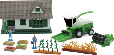 Produktbild von Haus mit Feldhäcksler und Figuren, NEW05885A, Maßstab1/32, NEWRAY