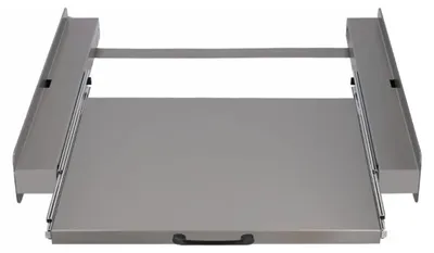 Produktbild von Padoma Zwischenbaurahmen Metall 10092680 grau mit Auszugsplatte für Waschmaschine Trockner