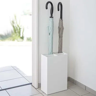 Immagine prodotto di Portaombrelli Yamazaki portaombrelli in metallo bianco piccolo moderno salvaspazio 23x36x12cm "SMART"