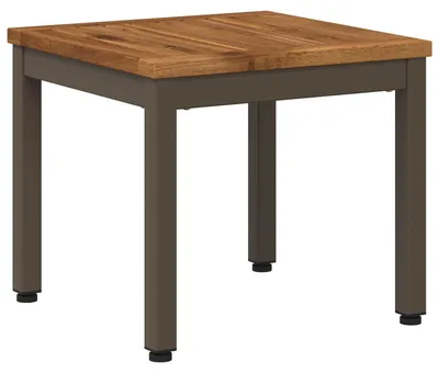 Image de Table basse en bois massif d'acacia, couleur naturelle, dimensions : 40 x 40,5 x 36 cm
