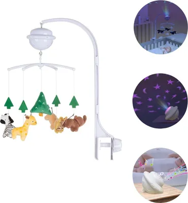 Image de Chipolino Mobile musical Fonction Bluetooth Projecteur Peluches Pince universelle vert