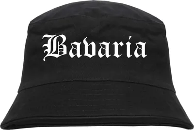 Produktbild von Bavaria Fischerhut - Altdeutsch - bedruckt - Bucket Hat Anglerhut Hut Schwarz S/M