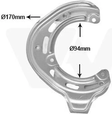 Produktbild von VAN WEZEL Spritzblech Bremsscheibe für OPEL Corsa C Schrägheck (X01) Vorne Rechts 3777372 Ankerblech