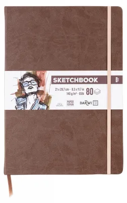Zdjęcie produktu dla Darwi Dfy Szkicownik 80 A4 140 g Brown