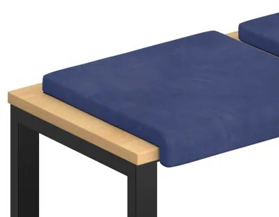 Produktbild von vidaXL Bankkissen 2 stk. Samt Polizeiblau Tiefe 35 cm
