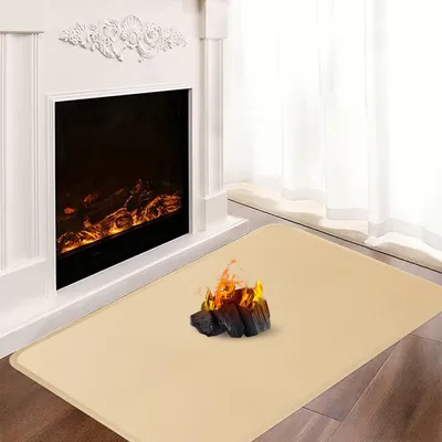 Image de Tapis ignifuge pour cheminée, protégeant contre les étincelles