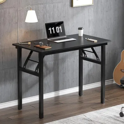 Immagine prodotto di Scrivania pieghevole per computer 80x40x75cm nero E1 in particelle di legno stile IKEA