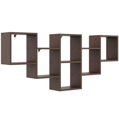 Produktbild von Moderne Wandregal Alize Wenge – Hängeregal für Bücher und Dekoration, Regalwand Wohnzimmer, Regal modern