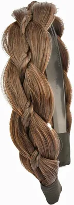 Produktbild von Haarband, hellbraun, dehnbares synthetisches Haar, Flechtmuster, für Damen