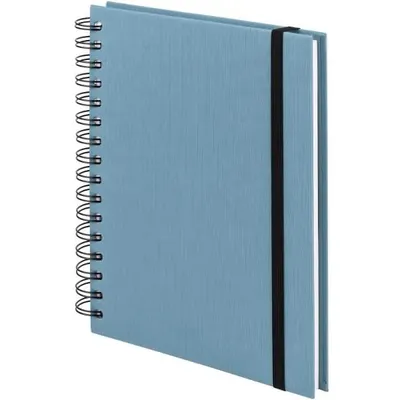 Produktbild von Notizbuch Wire-O DIN A5 80 Blatt blanko mit Gummizug denim
