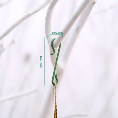 Zdjęcie produktu dla 100szt Plastikowe haczyki na ozdoby świąteczne wielokrotnego użytku Mini haczyki w kształcie litery S do świątecznej dekoracji domu