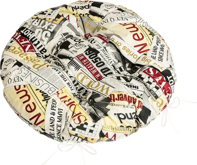 Zdjęcie produktu dla Poduszka Adéla pikowana okrągła - średnica 40 cm - czerwona, czarna, biała