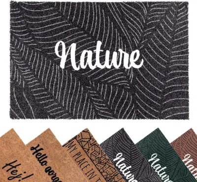 Produktbild von Primaflor Schmutzfangmatte COUNTRY - NATURE Anthrazit - 40x60cm - Fußmatte mit rutschfestem Vinyl-Rücken - 7mm dicke Gummimatte