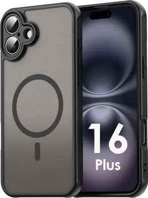 Produktbild von Handyhülle für Apple iPhone 16 Plus Matt Case Schutzhülle Kratzfest Passgenau Schwarz