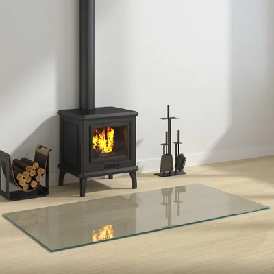 Produktbild von Möbel Feuerstelle Glasplatte Transparent 120 x 60 cm GlasFunkenschutzplatten - Funkenschutzplatten c6309