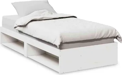 Image de vidaXL Lit de jour sans matelas Blanc 80x200 cm Pin massif