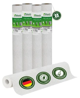 Produktbild von Vliestapete Vliestapete weiß – Renoviervlies Feine Körnerstruktur 4er Set, 4 x 10,05 m x 0,53 m, rissüberbrückend, blickdicht, überstreichbar, Germany – Veluxis