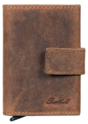 Produktbild von Benthill Geldbörse Herren Leder - Echtleder Smart Wallet RFID-Schutz - Slim Portemonnaie für Herren