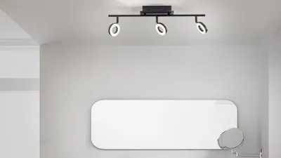 Obrázok produktu pre LED reflektor - antracit - biely - akryl - oceľ - 3 svetlá - š 67 cm