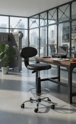 Zdjęcie produktu dla Nowoczesne biurowe krzesło w kolorze czarnym, o ergonomicznym designie
