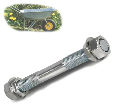 Produktbild von Schubkarrenachse 160 mm, Ersatzachse, langlebiges Material, einfache Montage, für Gartenarbeiten