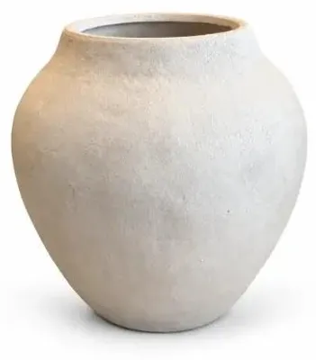 Produktbild von Bavary Nerina Dekovase 26 cm Creme handgefertigt Terrakotta