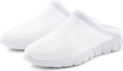 Produktbild von LASCANA Sabot Slip-On-Sneaker, weiß / flieder Größe 39