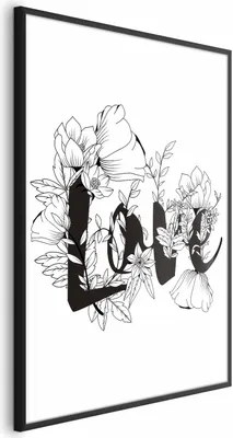 Produktbild von Posterpapier Poster - Love in Flowers 60x90 cm Text m-C-0300-ao-a