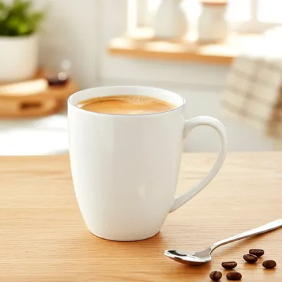 Obrázek produktu pro Porcelánový hrnek, bílý, 390 ml, vhodný do myčky a mikrovlnné trouby