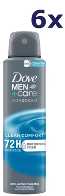 Produktbild von 6x Dove Deospray für Männer – Care Clean Comfort 150 ml