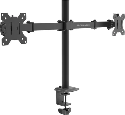 Produktbild von ProfiPatch Monitor Tischhalterung für 2 Monitore 10-32 Zoll feste Montage bis 10kg schwarz