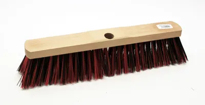 Produktbild von Terassenbesen - PVC Kunstborsten Mischung - Besen 40cm mit 1 Stielloch ohne Gewinde